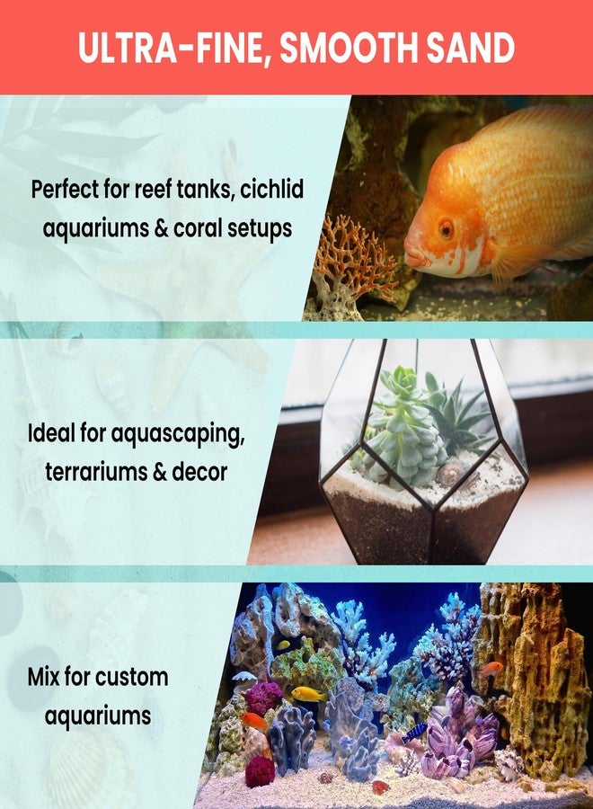 رمل أراغونيت أبيض من فاييناتو بيتزلايف وورلد (1 كجم) لأحواض السمك - ركيزة طبيعية لأحواض أسماك المياه المالحة والبلطي، رمل لأحواض أسماك المياه العذبة والمالحة لتنظيم درجة الحموضة - Image 5